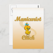 Manikurist Chick Postkarte (Vorne/Hinten)