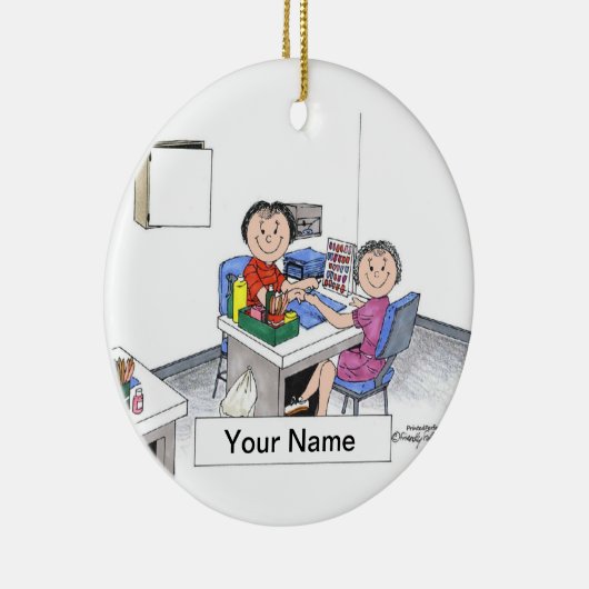 Manikürist - Frau Keramik Ornament (Rechts)