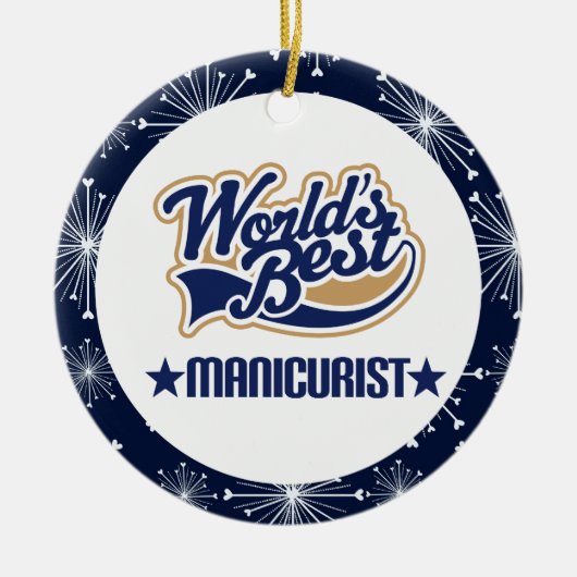 Manikürist-Geschenk-Verzierung Keramikornament (Vorne)