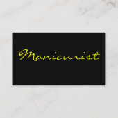 Manikürist im Schwarzen u. im Gelb Visitenkarte (Rückseite)
