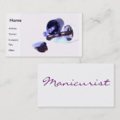 Manikürist in Deep Purple Visitenkarte (Vorne/Hinten)