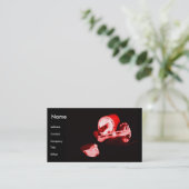 Manikürist in Schwarzem u. im Rot Visitenkarte (Stehend Vorderseite)