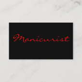 Manikürist in Schwarzem u. im Rot Visitenkarte (Rückseite)