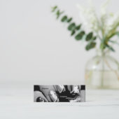 Manikürist-Nägel in Schwarzem u. in Weiß I Mini Visitenkarte (Stehend Vorderseite)