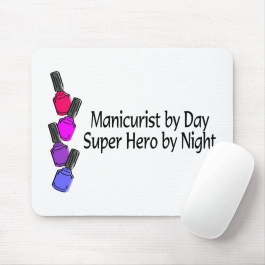 Manikürist-Superheld Mousepad (Mit Mouse)