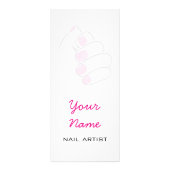 Manikürist und Nagel-Techniker Werbekarte (Hinten)