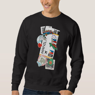 Manila Air Ticket Boarding Pass Flugzeug Philippin Sweatshirt