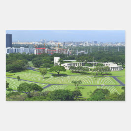 Manila American Friedhof und Memorial i Rechteckiger Aufkleber