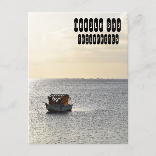 Manila Bay auf den Philippinen Postkarte (Vorderseite)