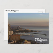 Manila Bay Philippinen Postkarte (Vorne/Hinten)