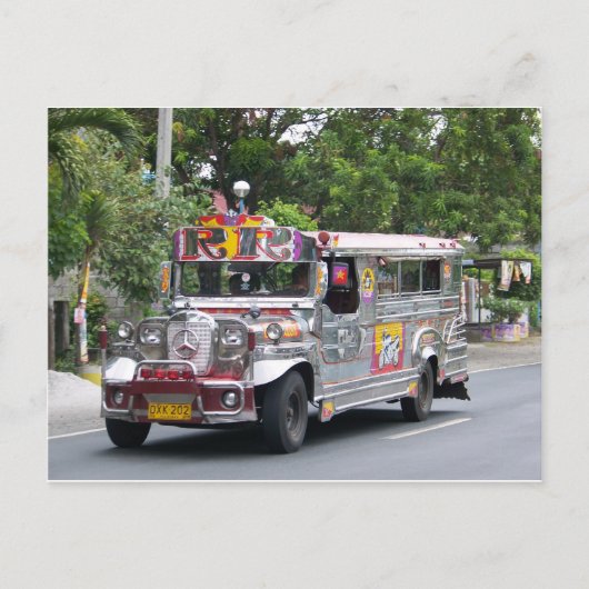 Manila Jeepney Postkarte (Vorderseite)