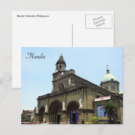 Manila Kathedrale Postkarte (Vorne/Hinten)