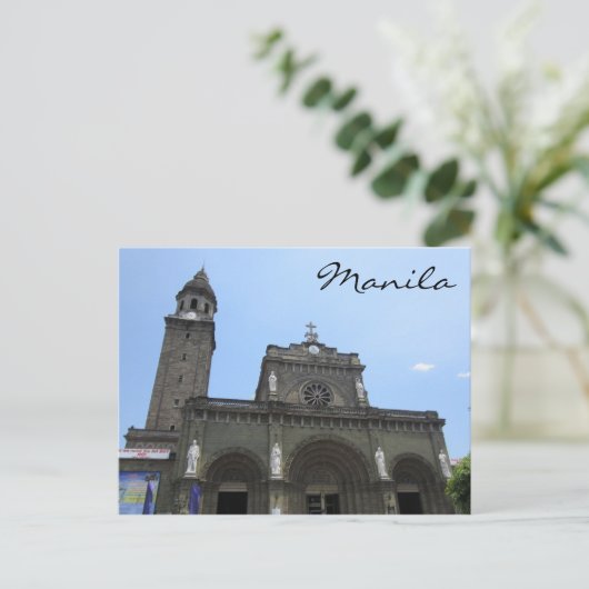 Manila Kathedrale Postkarte (Stehend Vorderseite)