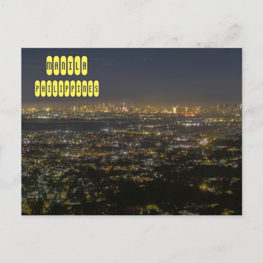 Manila mit Blick Postkarte (Vorderseite)