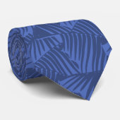 Manila Palm Modern Hawaiian Tropical - Navy Blue Krawatte (Gerollt)