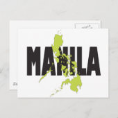 Manila, Philippinen Postkarte (Vorne/Hinten)