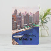 Manila Philippinen Postkarten Kunst,Philippinen Re (Stehend Vorderseite)