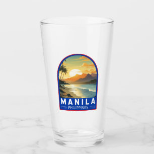 Manila Philippinen Reise Kunst Vintage Glas