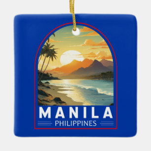 Manila Philippinen Reise Kunst Vintage Keramikornament