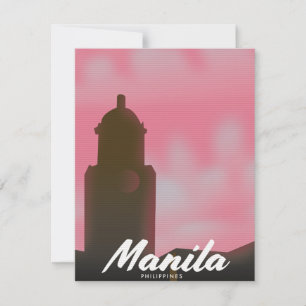 Manila Philippinen Reiseplakat.