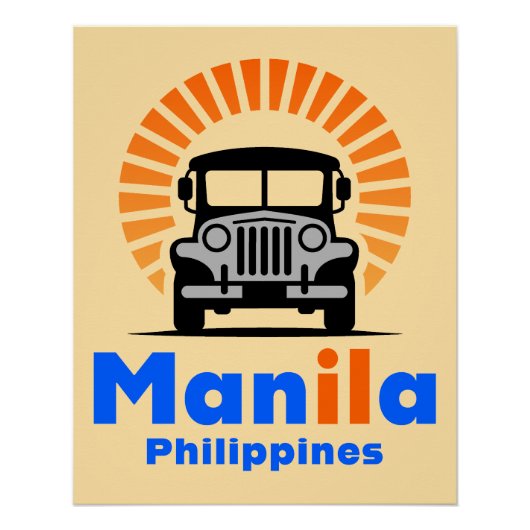 Manila Philippinen Südostasien Poster (Vorderseite)