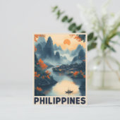 Manila, Philippinen - Vintage Travel Postkarte (Stehend Vorderseite)