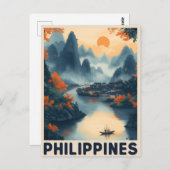 Manila, Philippinen - Vintage Travel Postkarte (Vorne/Hinten)