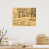 Manila Philippines Attack Map 1762 Poster (Küche)