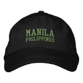 Manila Philippines Baseballhut Bestickte Baseballkappe (Vorderseite)