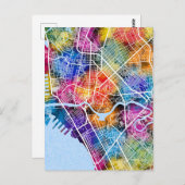 Manila Philippines City Map Postkarte (Vorne/Hinten)
