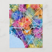 Manila Philippines City Map Postkarte (Vorderseite)