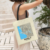 Manila, Philippines, City Map Tote Bag Tragetasche