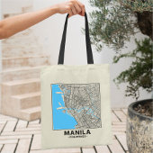 Manila, Philippines, City Map Tote Bag Tragetasche