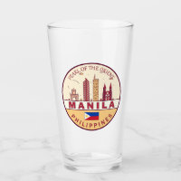 Manila Philippines City Skyline Emblem