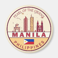 Manila Philippines City Skyline Emblem