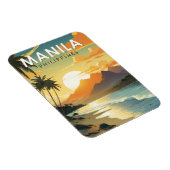 Manila Philippines Reisen Kunst Vintag Magnet (Rechte Seite)