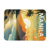 Manila Philippines Reisen Kunst Vintag Magnet (Horizontal)