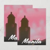 Manila Philippines Reiseplakat. (Vorne/Hinten)
