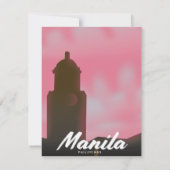 Manila Philippines Reiseplakat. (Rückseite)