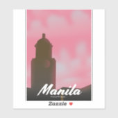 Manila Philippines Reiseplakat. Aufkleber (Blatt)