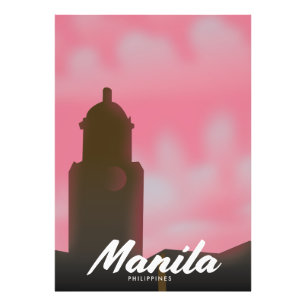 Manila Philippines Reiseplakat. Fotodruck