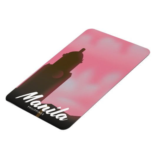 Manila Philippines Reiseplakat. Magnet (Linke Seite)