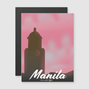 Manila Philippines Reiseplakat. Magnetkarte