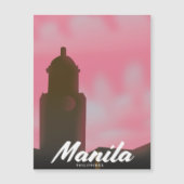 Manila Philippines Reiseplakat. Magnetkarte (Vorderseite)