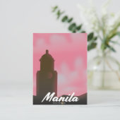 Manila Philippines Reiseplakat. Postkarte (Stehend Vorderseite)
