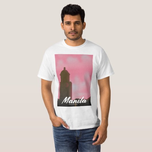Manila Philippines Reiseplakat. T-Shirt (Vorne ganz)