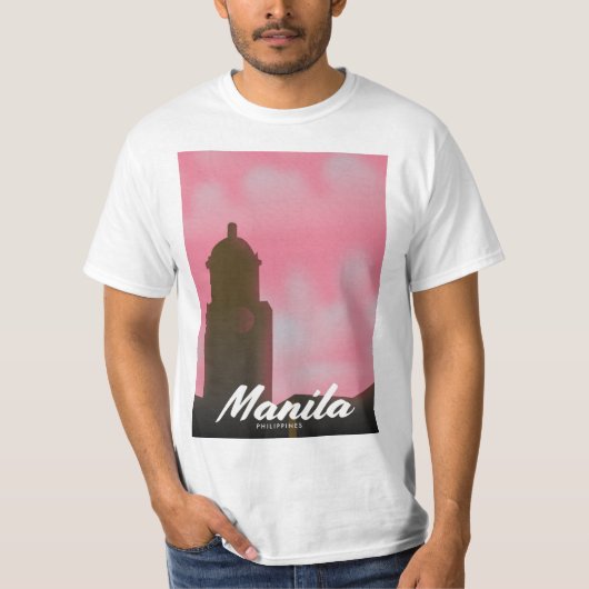 Manila Philippines Reiseplakat. T-Shirt (Vorderseite)