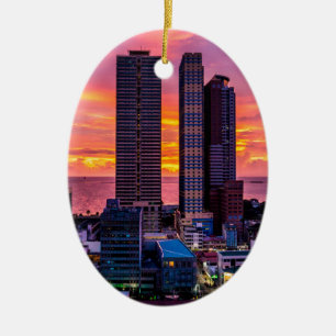 Manila Philippines Skyline Keramik Ornament