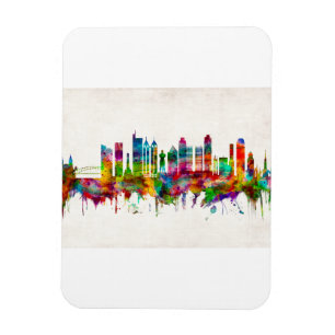 Manila Philippines Skyline Magnet
