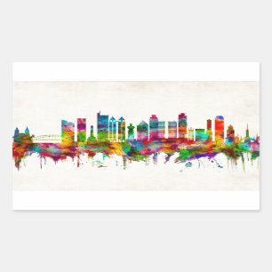 Manila Philippines Skyline Rechteckiger Aufkleber